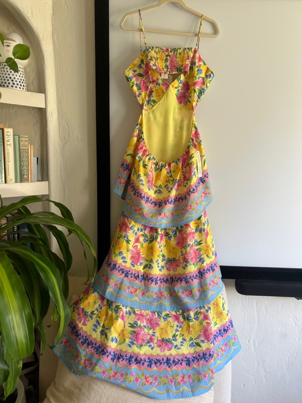 Farm Rio x Anthropologie Cotton Tiered Maxi Dress Size Large NWT - Picture 8 of 11